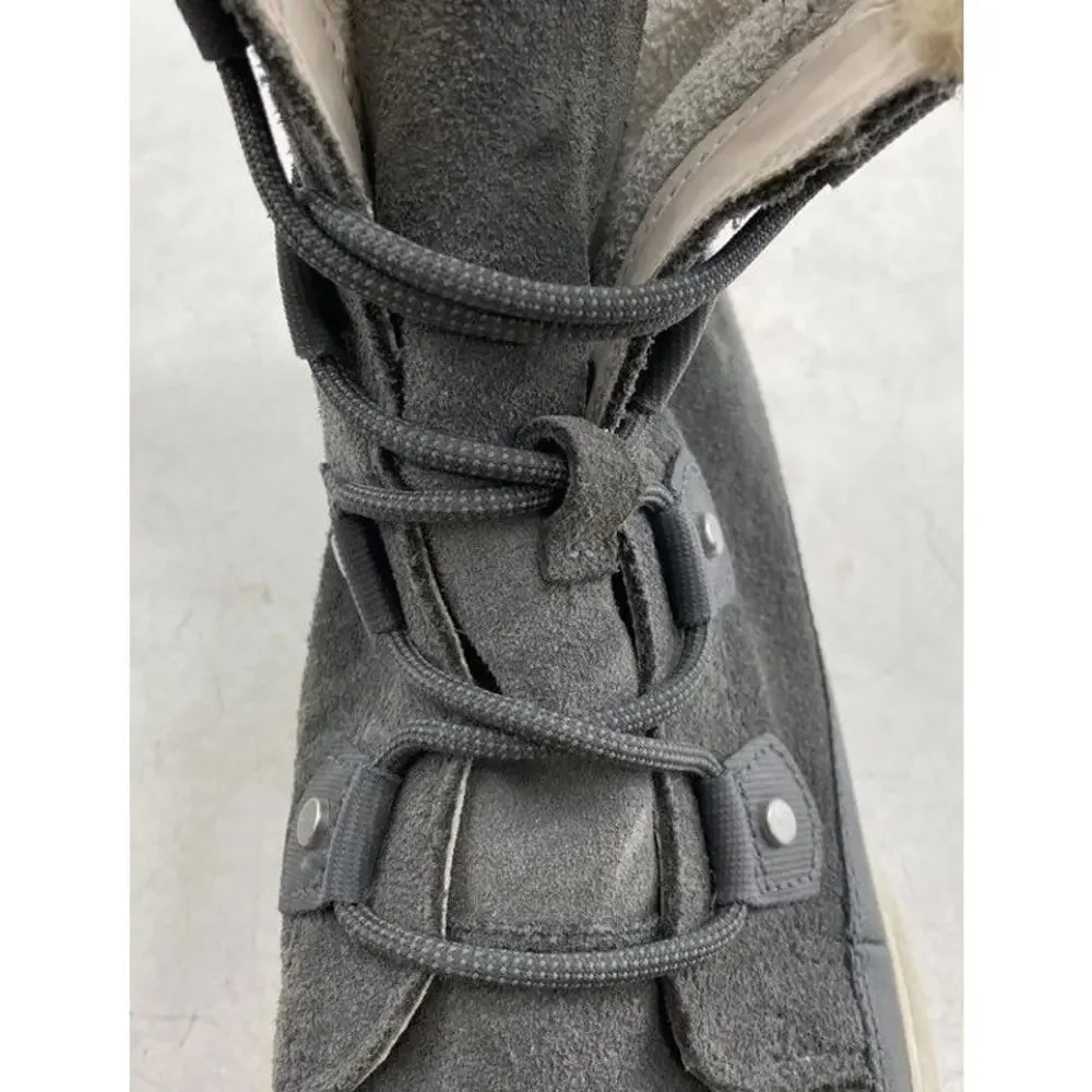 SOREL EXPLORER II Joan Waterproof Gray Suede Winter Boots Womens Size 10